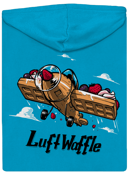 Luftwaffle dámska mikina na zips Blue Atol