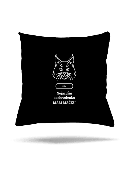 Nemôžem, mám mačku vankúš Black