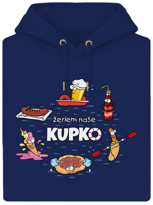 Slovenské kupko unisex mikina premium Navy