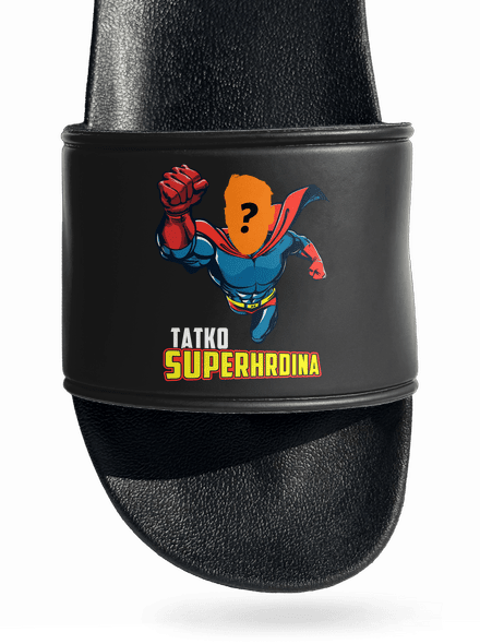 Tatko superhrdina šľapky Black