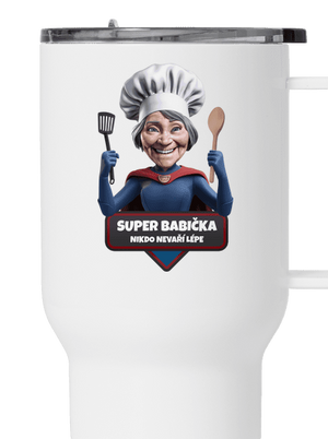 Super babička termohrnček White