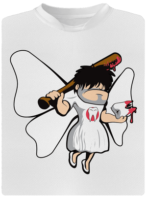 Zúbková víla detské športové tričko White