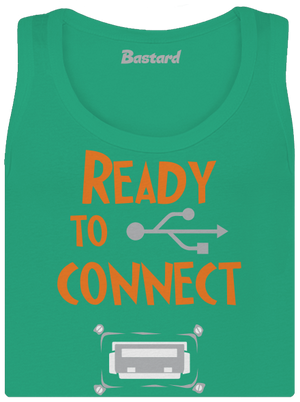 USB pripojenie dámske tielko klasické Mint Mal