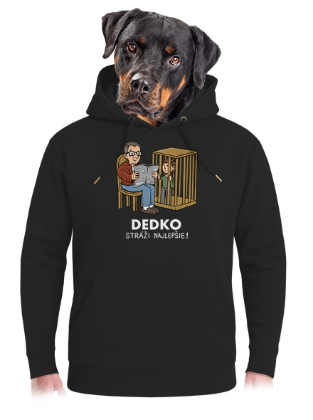 Dedko stráži najlepšie unisex mikina premium Dark Black