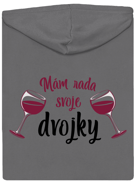 Dvojky dámska mikina na zips Steel Gray
