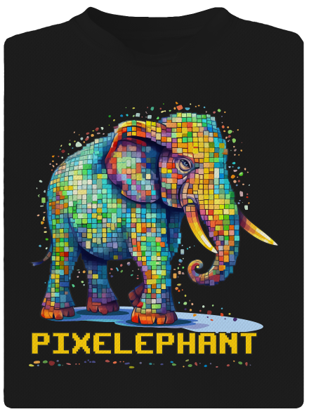 Pixelephant detské športové tričko Black