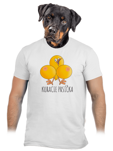 Kuracie prsíčka pánske tričko White