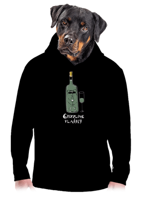 Grizzling Vlašský pánska mikina klokanka Black