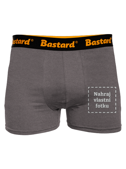 Vlastná potlač boxerky Gray Melange