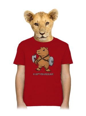 Kapybarbar detské tričko Red
