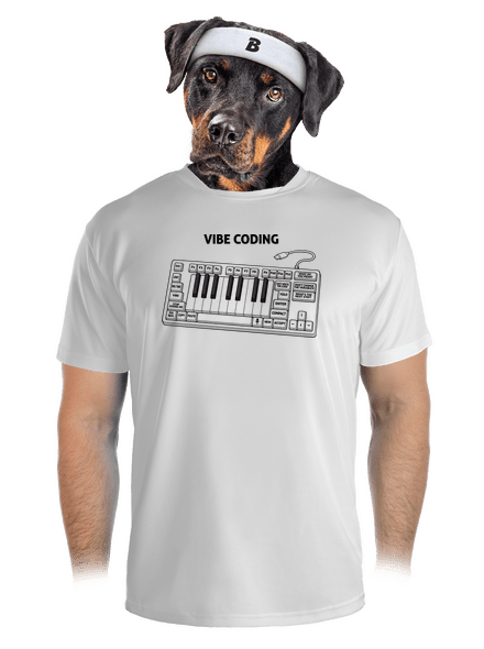 Vibe coding pánske športové tričko White