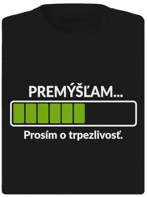 Premýšľam dámske športové tričko Black