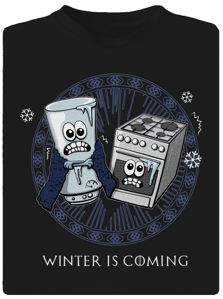 Winter is coming detské športové tričko Black