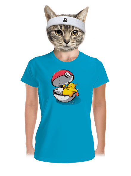 Koniec pokémona dámske športové tričko Blue Atol