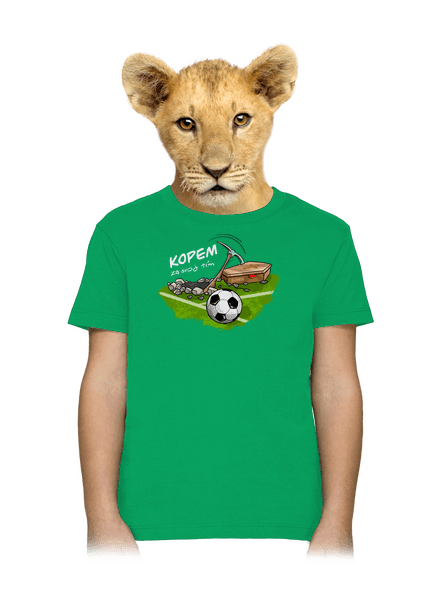Kopem za svoj tím detské tričko Kelly Green