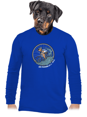 Cyklistický horoskop: Vodnár pánske dlhý rukáv Royal Blue