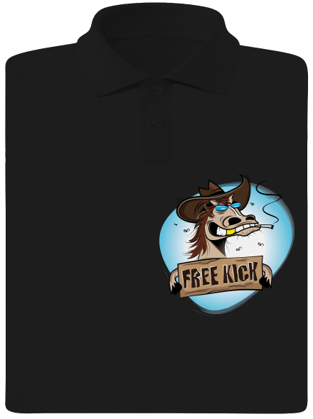 Free kick pánska polokošeľa Black