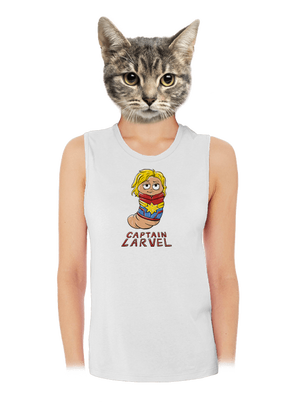 Captain Larvel dámske tielko voľné White