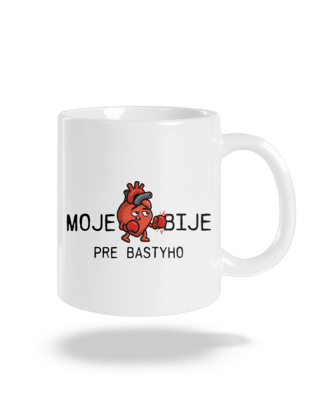 Moje srdce bije klasický hrnček White