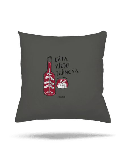 Vianoce vo víne vankúš Gray Pol
