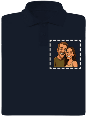 Karikatúra z vlastnej fotky pánska polokošeľa Navy Mal