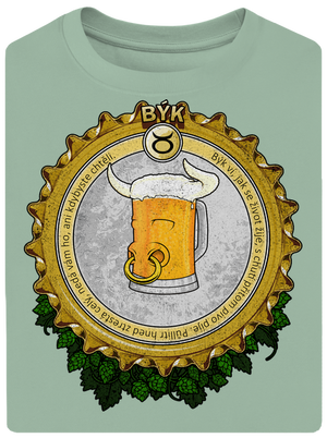 Pivný horoskop: Býk unisex tričko oversized Sage