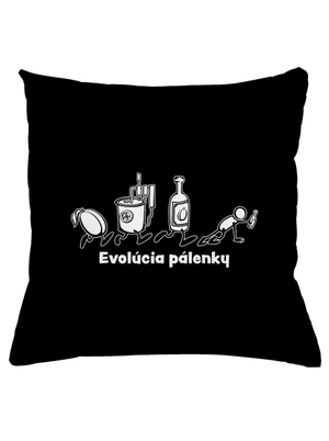 Evolúcia pálenky vankúš Black
