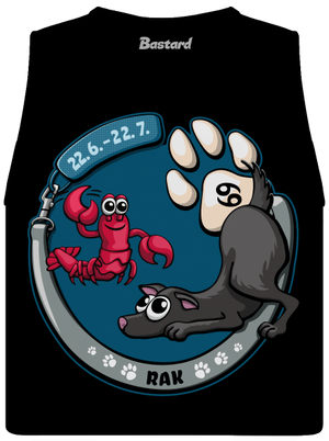 Psí horoskop: Rak dámske tielko voľné Black