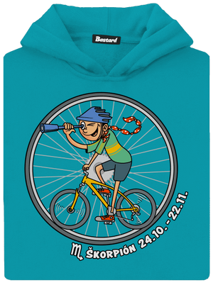 Cyklistický horoskop: Škorpión detská mikina klokanka Hawaiian Blue