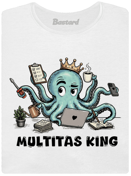 Multitas king dámske tričko prémium White