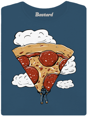 Pizzašutista dámske tričko prémium Petrol Blue