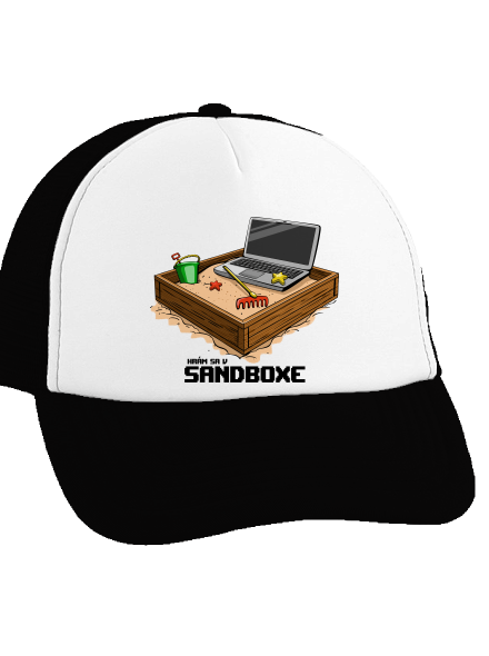 Sandbox šiltovka truckerka Black cap