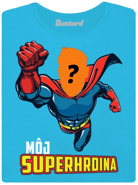 Môj superhrdina dámske tričko s lemom Blue Atol