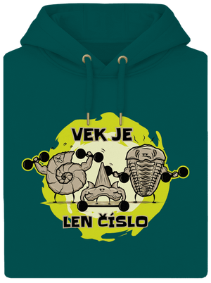 Vek je len číslo unisex mikina premium Emerald Green