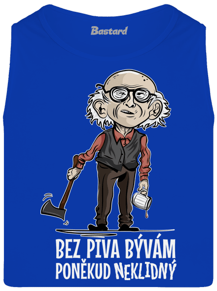 Neklidný bez piva pánske tielko Royal Blue