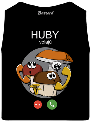 Huby volajú pánske tielko Black