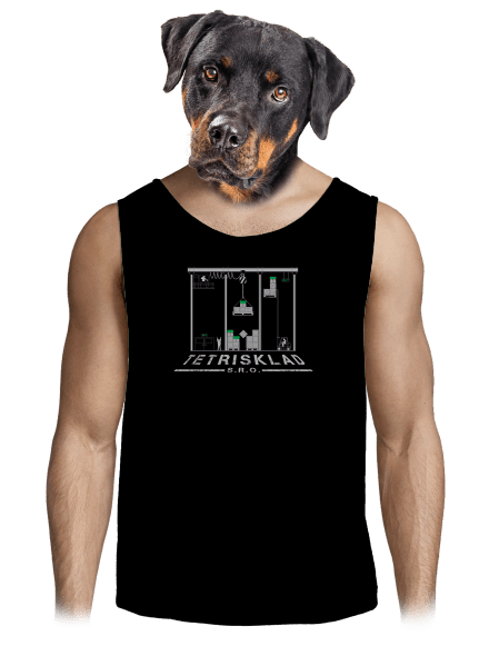 Tetrisklad pánske tielko Black