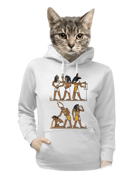 Egyptská párty dámska mikina klokanka White