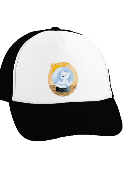 Medveď v guli šiltovka truckerka Black cap
