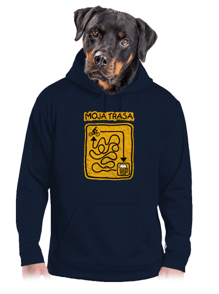 Moja trasa pánska mikina klokanka Navy