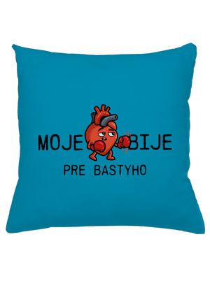 Moje srdce bije vankúš Blue Turquoise