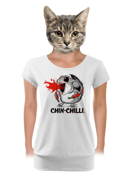 Chinchilli dámske tričko s lemom White