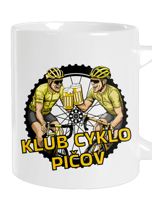 Klub cyklo pičov veľký hrnček White