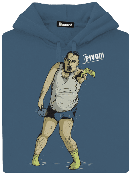 Beer zombie dámska mikina klokanka Denim