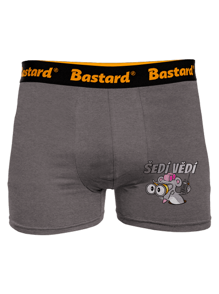 Šedí vedia - myš boxerky Gray Melange