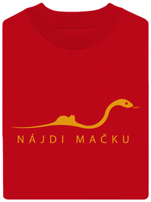 Nájdi mačku unisex mikina bez kapucne Red