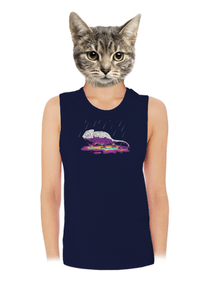 Odkryté tajomstvo dámske tielko voľné Navy