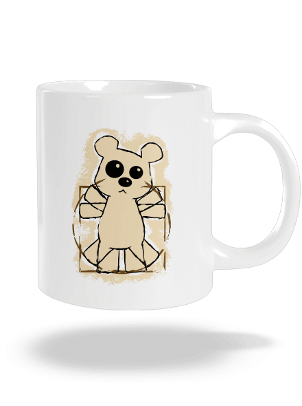 Da Vinci Teddy veľký hrnček White