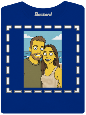 Simpsonovi z vlastnej fotky dámske tričko Royal Blue Mal