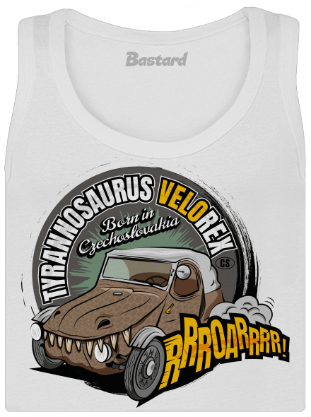 Tyrannosaurus Velorex dámske tielko klasické White